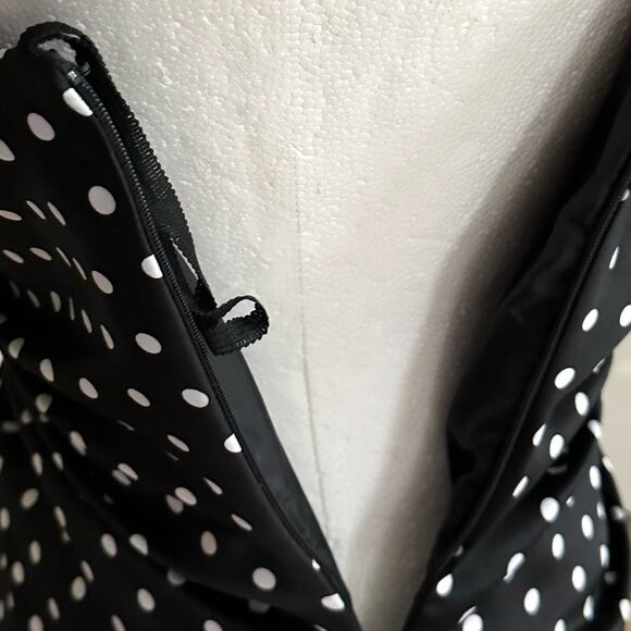 Onyx Nite Dress Black White Polka Dot Strapless Tulle Fit Flare Prom Size 3/4 - Picture 11 of 12